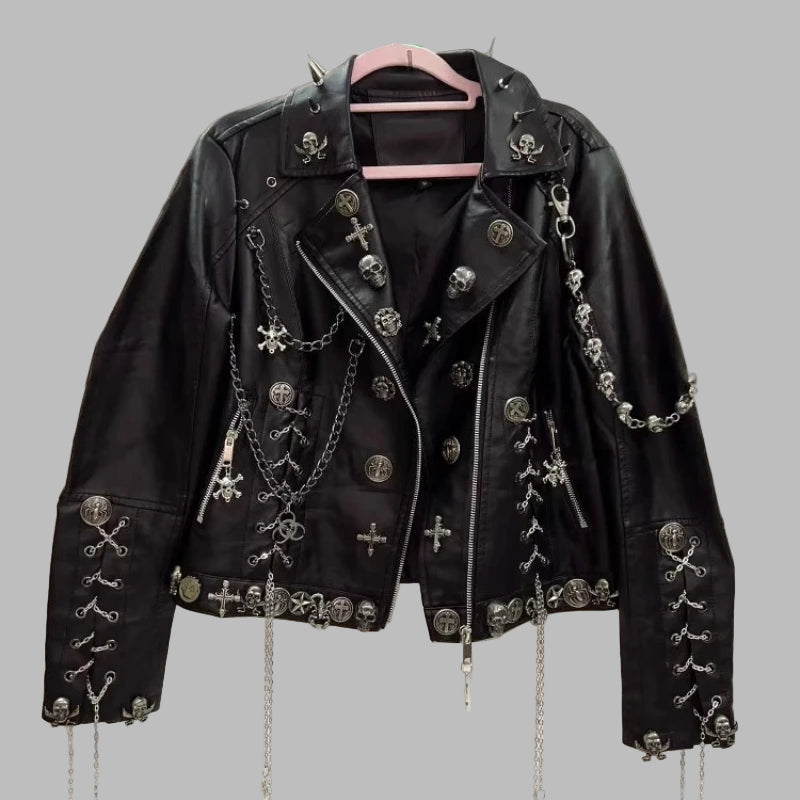 Veste En Cuir a clous I Concept Store Veste En Cuir a clous I Concept Store